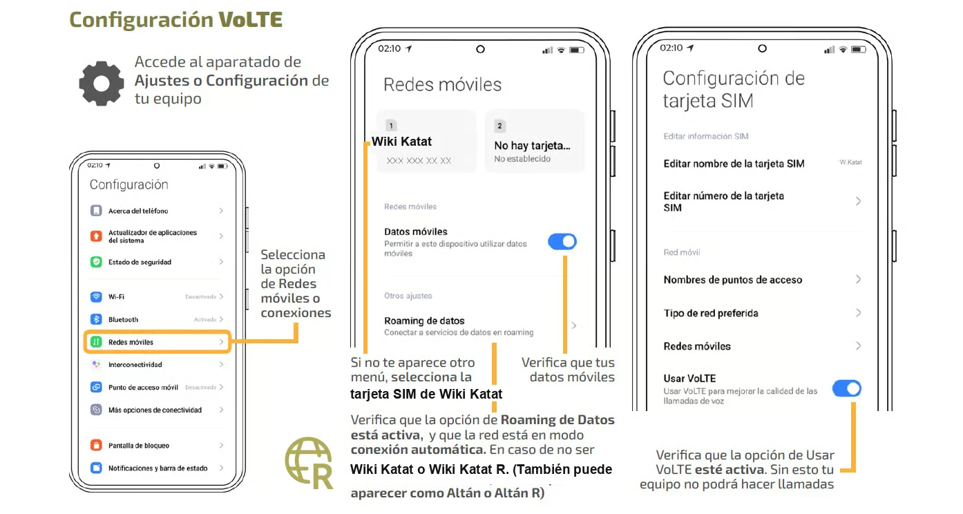 Configuración VoLTE en Android
